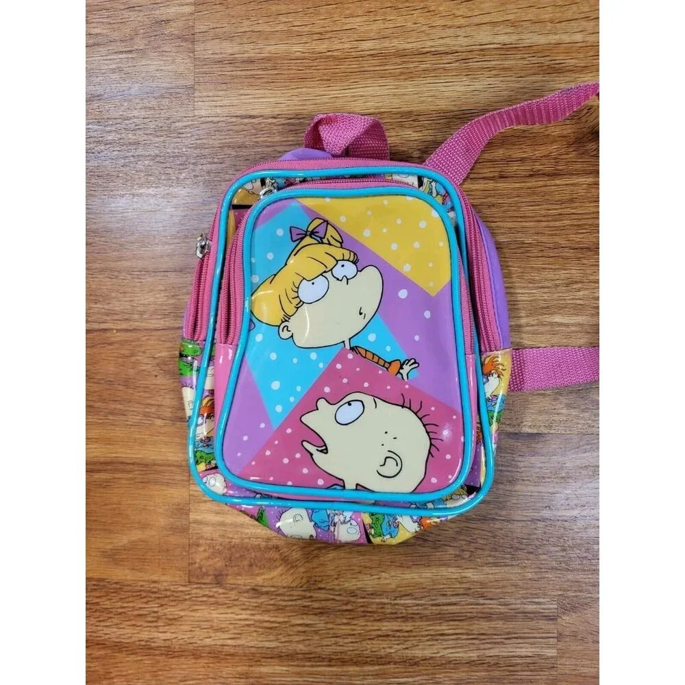 Vintage 90's Nickelodeon RUGRATS Tommy & Angelica MINI‎ BACKPACK Read